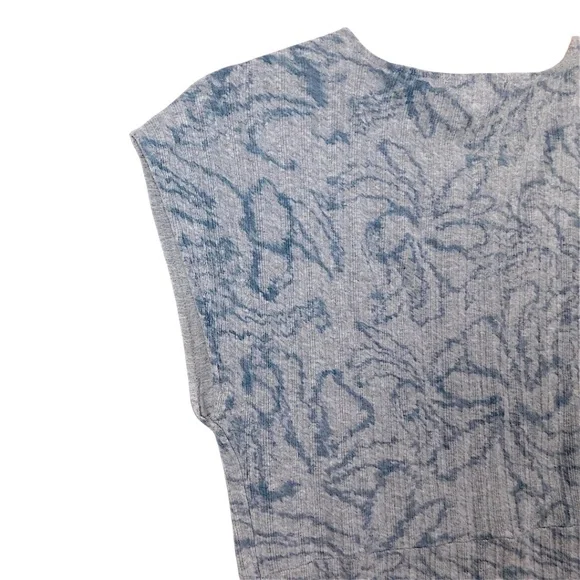 Skin Lounge Dress Blue Floral Pattern Size 2 Made in Peru - Picture 10 of 10